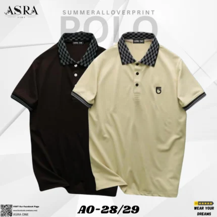 Asra Premium Polo – (2 pcs Combo) AO-28/29